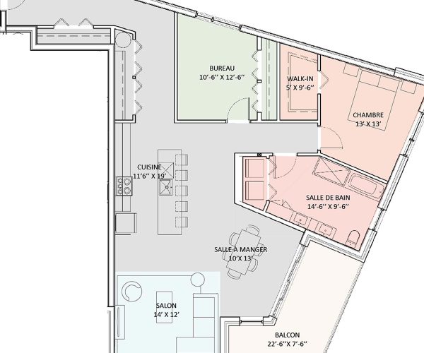 plan schéma du 50 rue nicholson